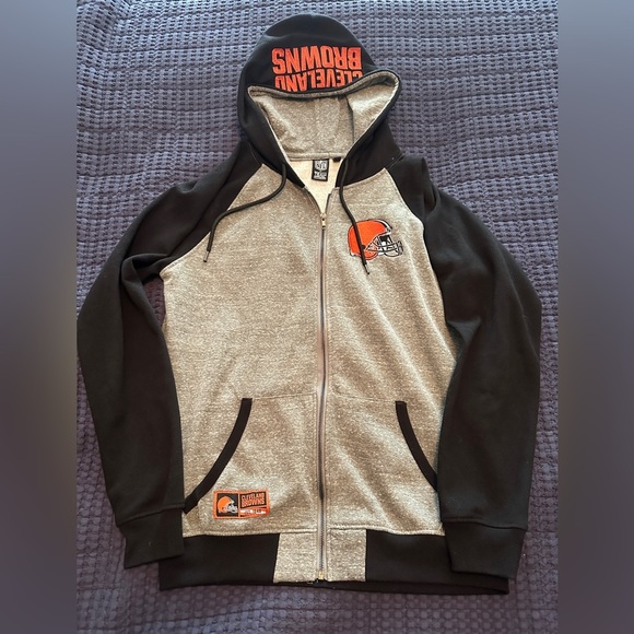- NFL CLEVELAND BROWNS MEN'S FULL ZIP HOODIE. Size medium - Picture 6 of 12